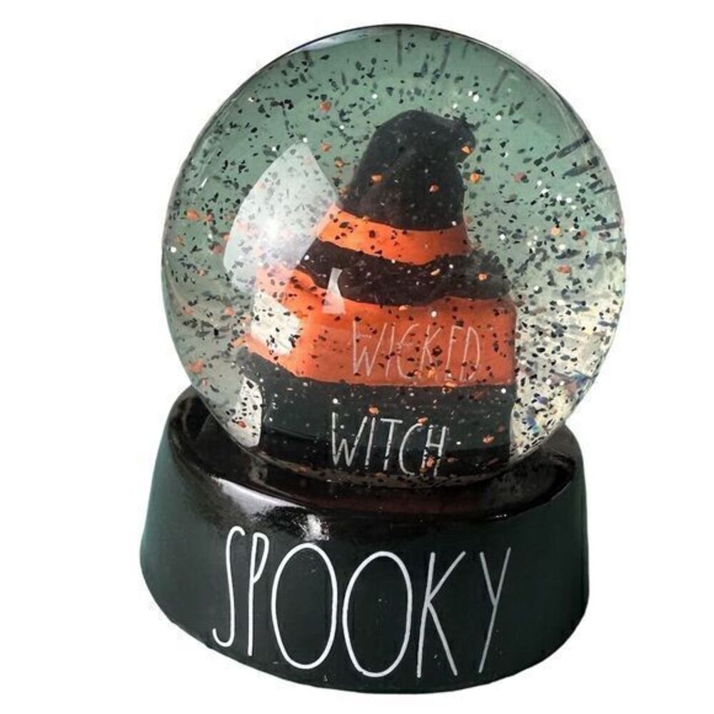 NWT Rae Dunn Halloween Wicked Witch Hat‎ Snow Globe Spooky Black Decor